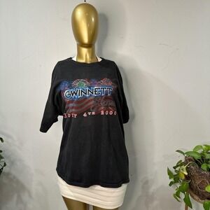 Black vintage Y2K July 4th 2000 TSHIRT LARGE gwinnett #90s #tee #y2k cybergrunge